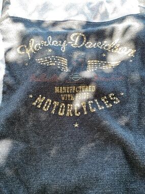 Harley-Davidson Black Sweater with Gold Studded Wing Logo